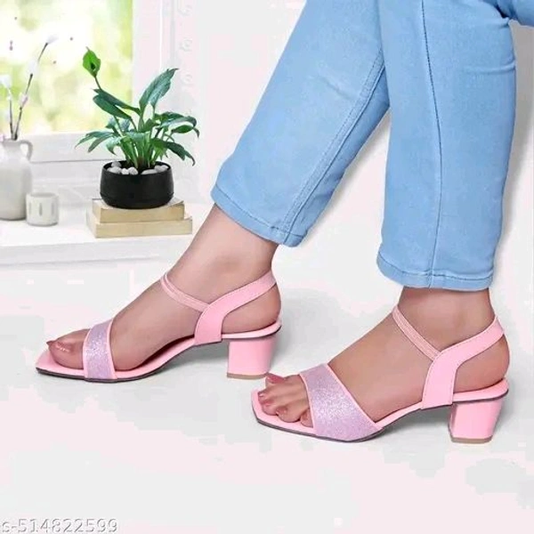 Fashionable Sandals for Women & Girls | Women Block Heel Sandal | Sandal for Women | Casual Heel Sandal for Party | Women Slipper - IND-8