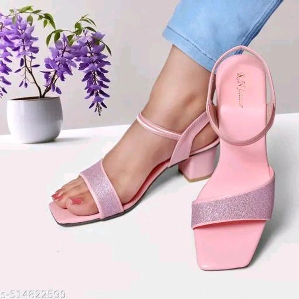 Fashionable Sandals for Women & Girls | Women Block Heel Sandal | Sandal for Women | Casual Heel Sandal for Party | Women Slipper - IND-8