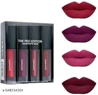 Combo of Red Edition Liquid Matte Mini Lipstick, 6-ml with 3in1 Eyeliner, mascara and Eyebrow Pencil Wi& With kajal ( Pack Of 9 Piece ) / Best Products / Makeup Combo / Premium Combo Of Makeup / Gifts / Fire Lipstick / Trending Lipstick / Trending Edition