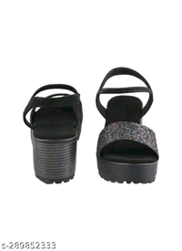 Girl's Stylish Heel Sandal, Block Heel,Comfort, Platform, Heels For Women, Heels Stylish Under 300, Heels Under 500, Heels  - Black, IND-3