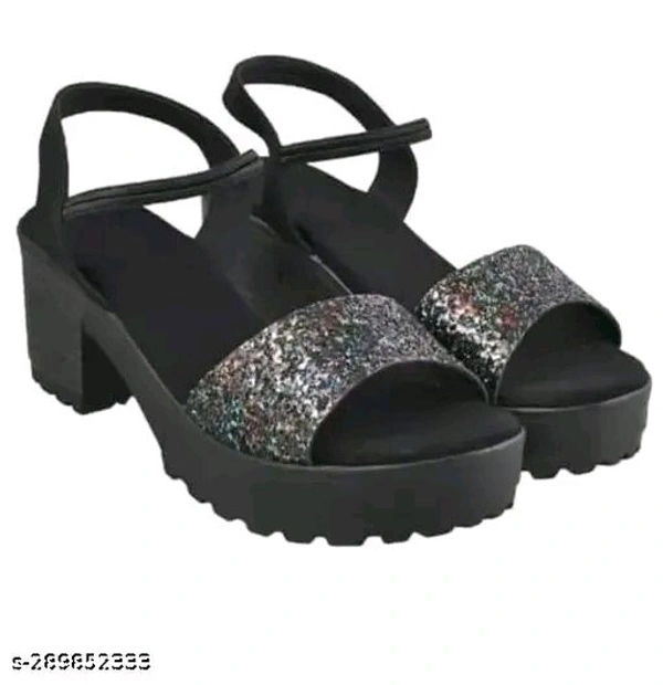 Girl's Stylish Heel Sandal, Block Heel,Comfort, Platform, Heels For Women, Heels Stylish Under 300, Heels Under 500, Heels  - Black, IND-4