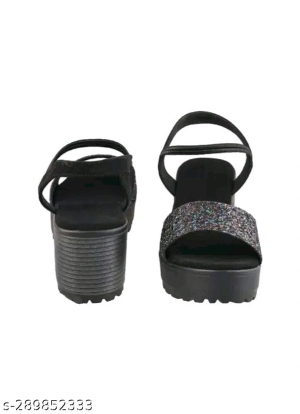 Girl's Stylish Heel Sandal, Block Heel,Comfort, Platform, Heels For Women, Heels Stylish Under 300, Heels Under 500, Heels  - Black, IND-4