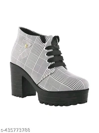 TRYME Stylish & Comfortable Fashion Block Heel Boots For Womens & Girls - IND-5