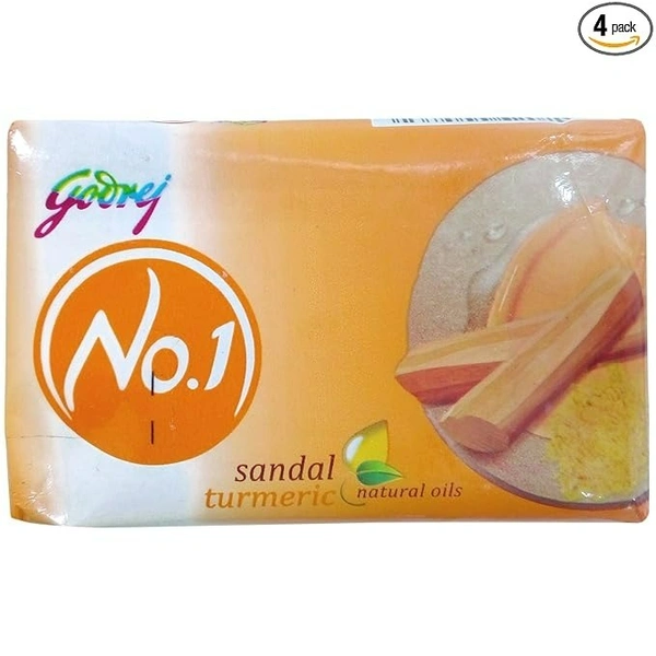 Godrej Ezee No.1 Soap - Sandal and Turmeric, 4x63g Combo Pack