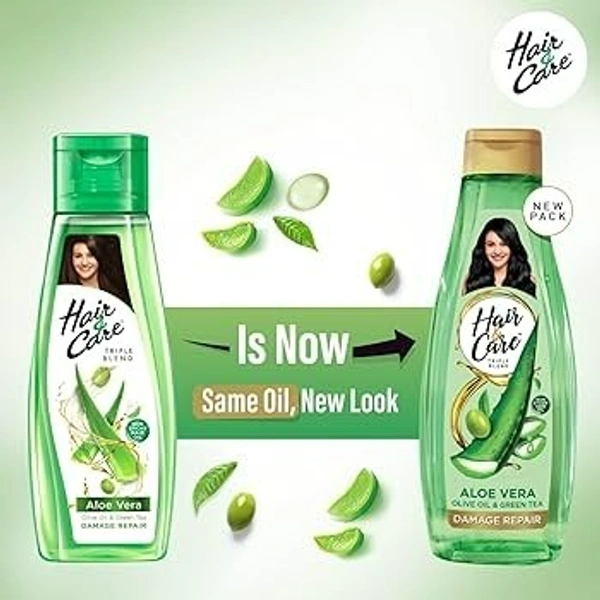 Hair & Care Damage Repair Non-Sticky Hair Oil with Aloe Vera, Olive Oil & Green Tea - 500 ml