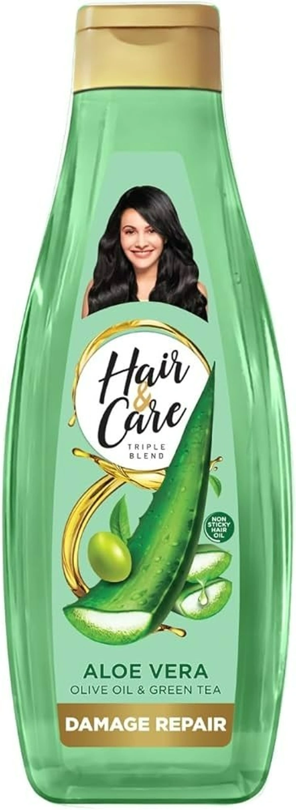 Hair & Care Damage Repair Non-Sticky Hair Oil with Aloe Vera, Olive Oil & Green Tea - 100 ml
