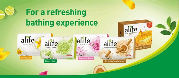 Alife Fortune Bathing Soap Haldi Chandan (Buy 3 Get 2 Offer ) - 500 Gm