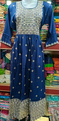 Long Kurti - XXL, Navy Blue
