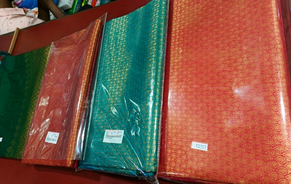 South Silk Saree - Red Orange