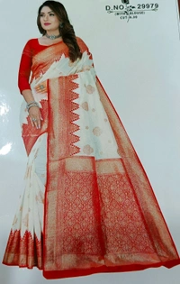 White Silk Saree