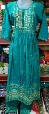Long Kurti With Pant Set - Xl, Java