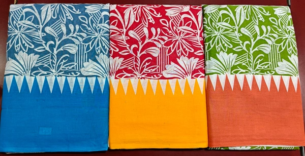 Mul Mul Cutton Saree - Red