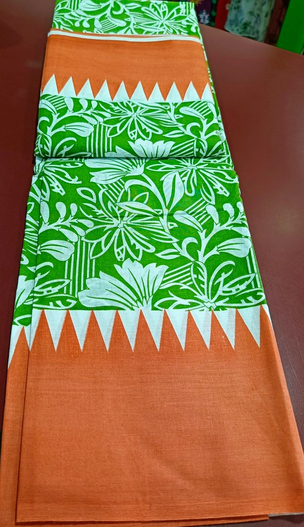 Mul Mul Cutton Saree - Red