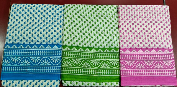 Mul Mul Cutton Saree - Pink Flamingo