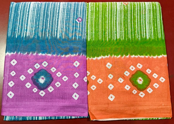 Mul Mul Cutton Saree - Yellow