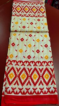 Cutton Mul Mul Saree - Green