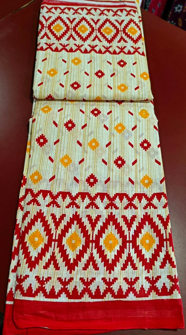 Cutton Mul Mul Saree - Green