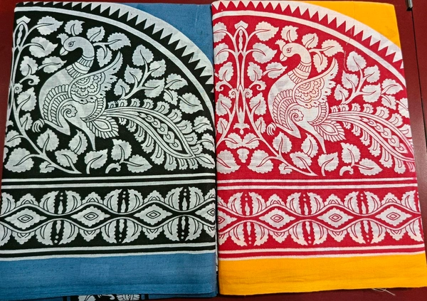 Cutton Mul Mul Saree - Japanese Laurel