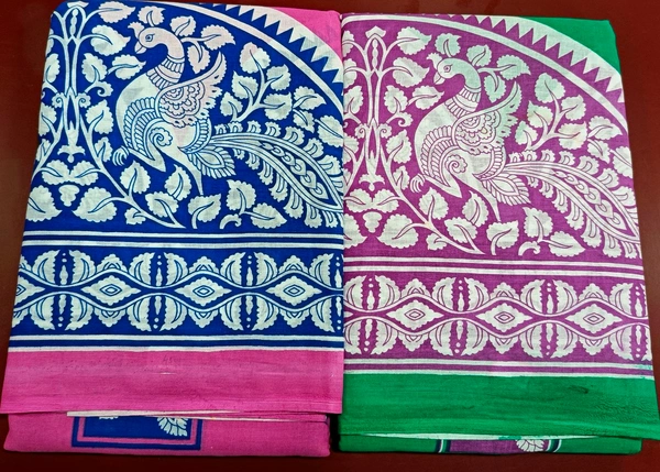 Cutton Mul Mul Saree - Japanese Laurel