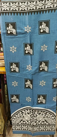 Cutton Mul Mul Saree - Japanese Laurel