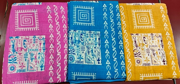 Cutton Mul Mul Saree - Royal Blue