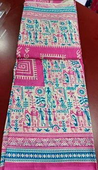 Cutton Mul Mul Saree - Royal Blue