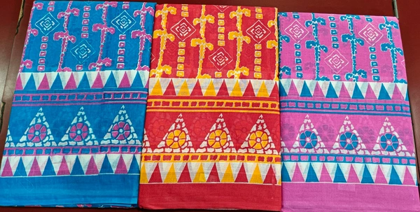 Cutton Mul Mul Saree - Pink Flamingo