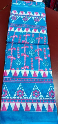 Cutton Mul Mul Saree - Pink Flamingo