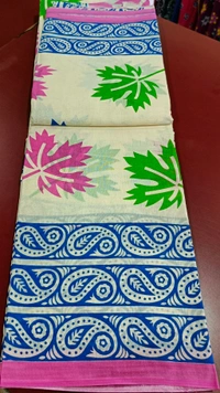 Mul Mul Cutton Saree - Pink Flamingo
