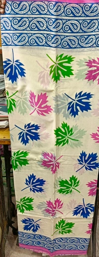 Mul Mul Cutton Saree - Pink Flamingo