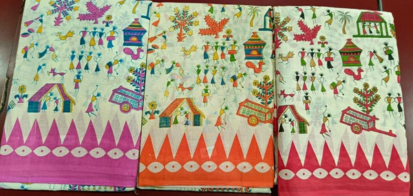 Cutton Mul Mul Saree - Pink Flamingo