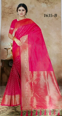 South Silk Saree - Dark Blue