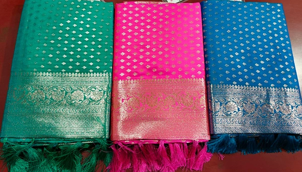 South Silk Saree - Pink Flamingo