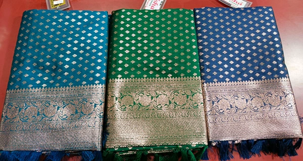 South Silk Saree - Caribbean Green