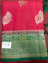 R.P Damini Silk Saree - Forest Green