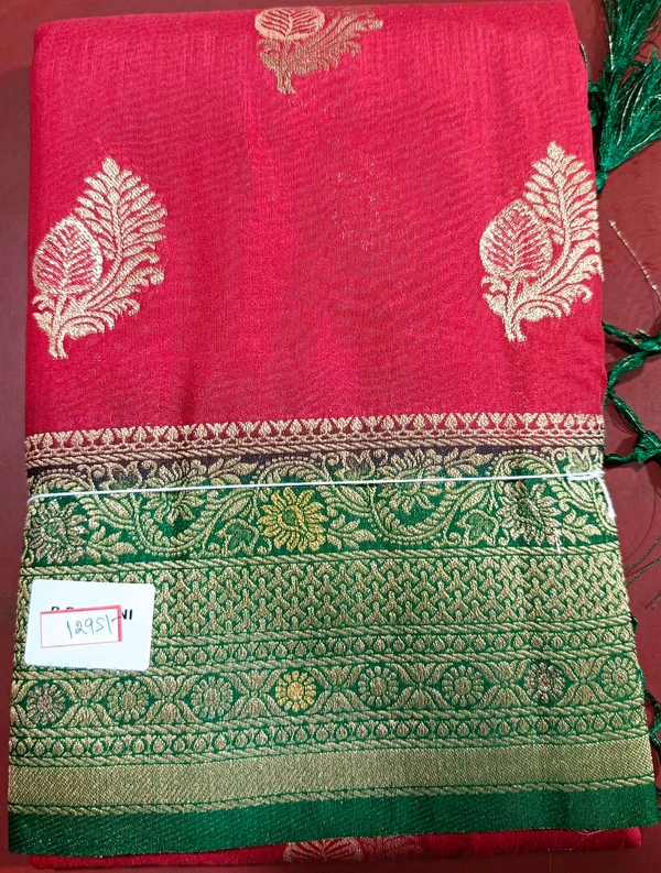 R.P Damini Silk Saree - Forest Green