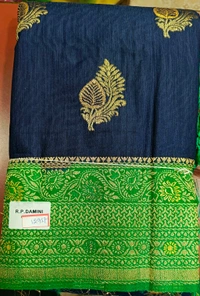 R.P Damini Silk Saree - Forest Green