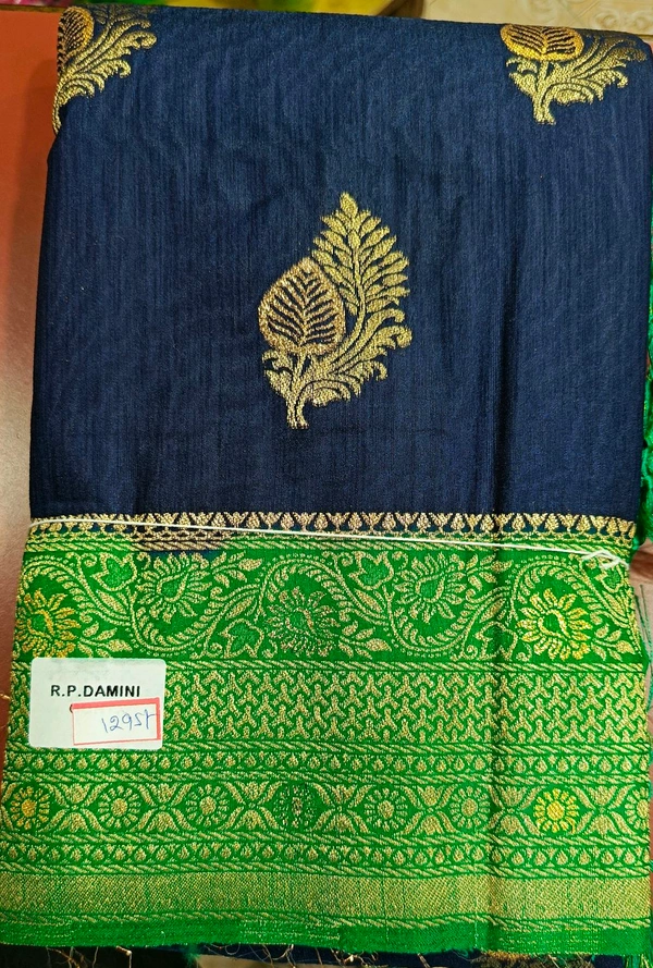 R.P Damini Silk Saree - Forest Green