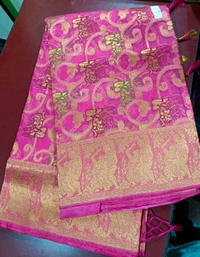 Oranga Silk Saree - Pink Flamingo