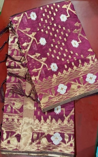 Gulab Organza Silk Saree - Dark Blue