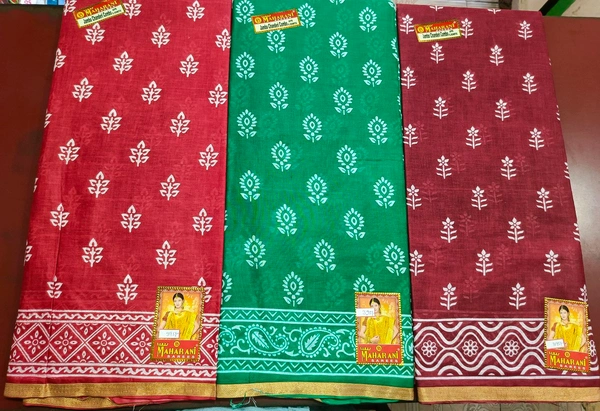 Maharani Chanderi Cotton Saree - Purple