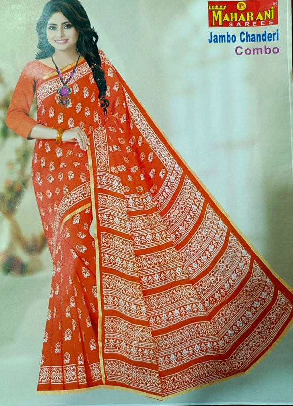 Maharani Chanderi Cotton Saree - Purple