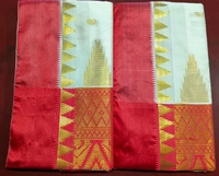 Red White Silk Saree