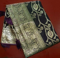 South Silk Saree - Dark Fern
