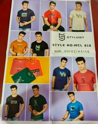 STYLOGY Men'S Comfortable Half Hata Gol Gola T shirt - Bourbon, XL