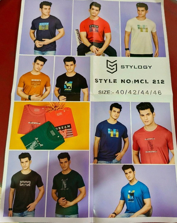 STYLOGY Men'S Comfortable Half Hata Gol Gola T shirt - Bourbon, XL