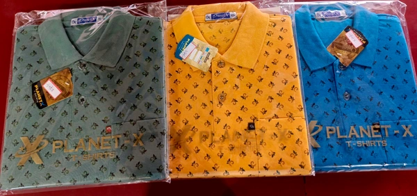 PLANET- X Cutton T Shirts - Yellow, XXL