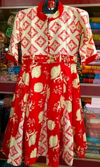 Girl's Fancy Frock - Red, 28