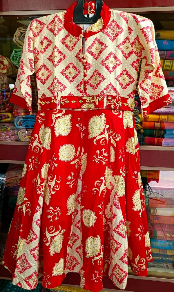 Girl's Fancy Frock - Red, 28