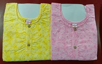 Girl's Chikan Frock - 26, Golden Fizz